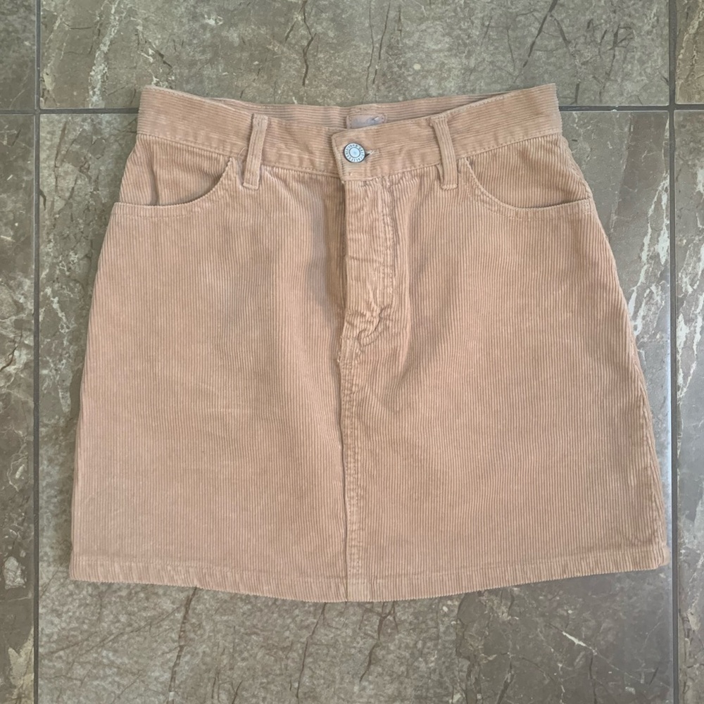 Tan Brandy Mini Skirt